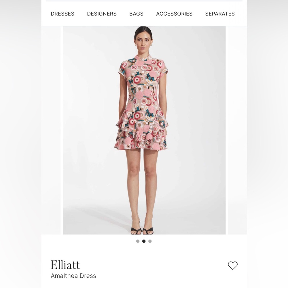 ELLIATT Revolve Floral Embroidered Nude + Pink V-Neck Maxi Evening Dress $489 - Picture 14 of 16